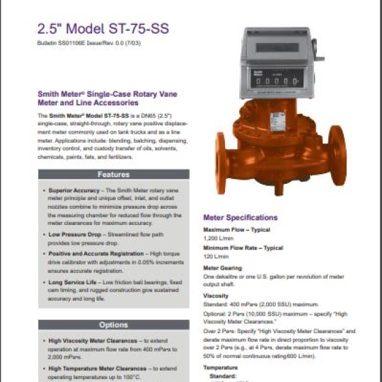 ST-75-SS PD METER (2-1/2") - TechnipFMC