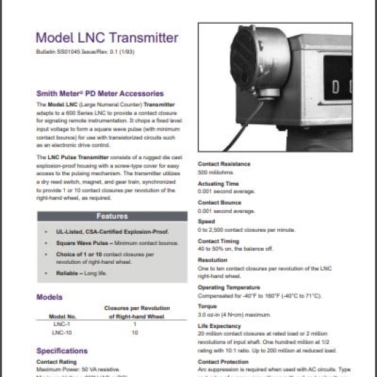 LNC TRANSMITTER - TechnipFMC