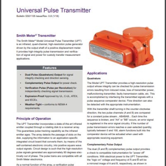 Universal Pulse Transmitter (UPT) (Bộ chuyển xung tín hiệu đồng hồ) - TechnipFMC 