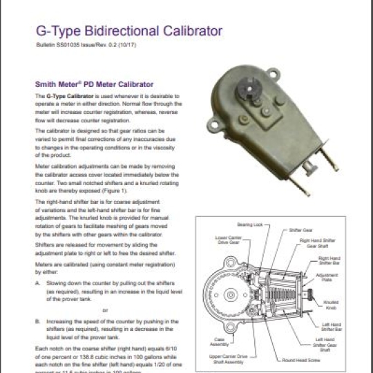 TYPE G GEAR CALIBRATOR - TechnipFMC